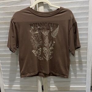 Botanic Club Brown Crop Top